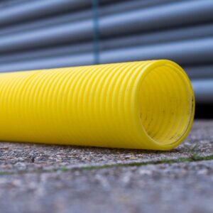 Twinwall Ducting 137mm/160mm x 6m + Coupler (Yellow) Gas
