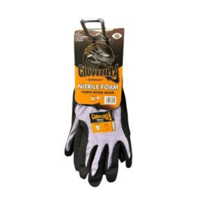 Nitrile Gloves (Foam Coated, Purple) EN388 Rated for Grip