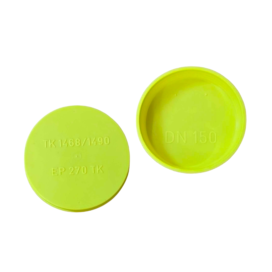 Twinwall End Cap 150mm (Yellow)