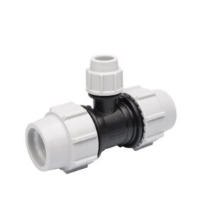 50mm x 50mm x 32mm Reducing Tee Compression Fitting (MDPE)